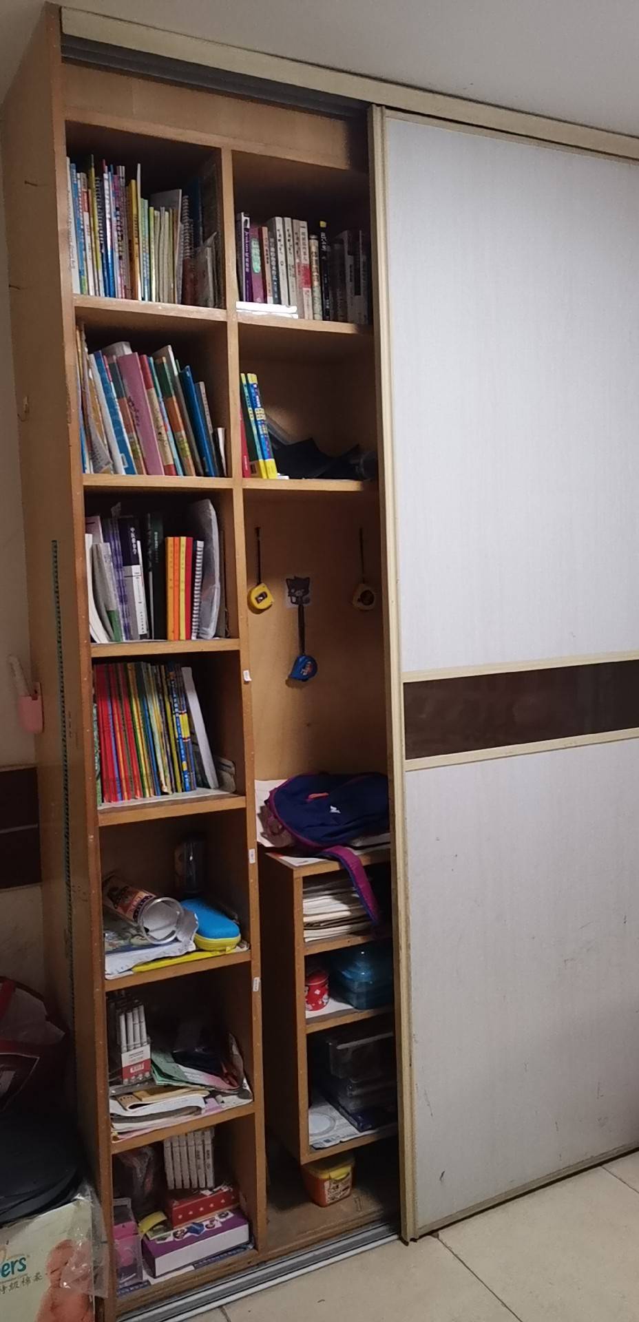 原来做的实木固定书柜，想拆了